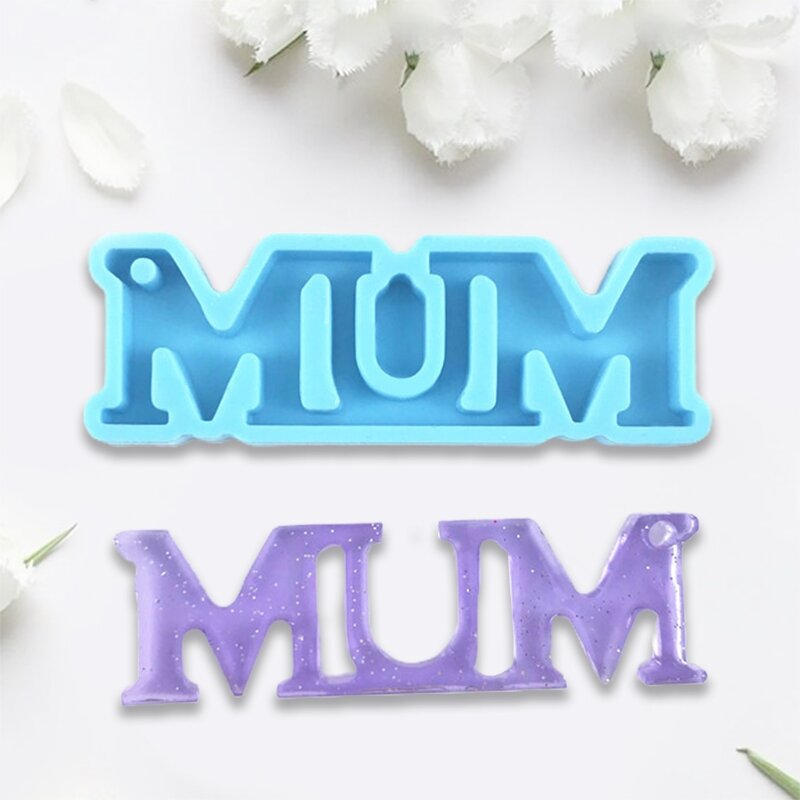 MUM Letters Keychain Epoxy Resin Mold Pendant Casting Silicone Mould DIY Crafts Ornaments Jewelry Home Decorations Tool