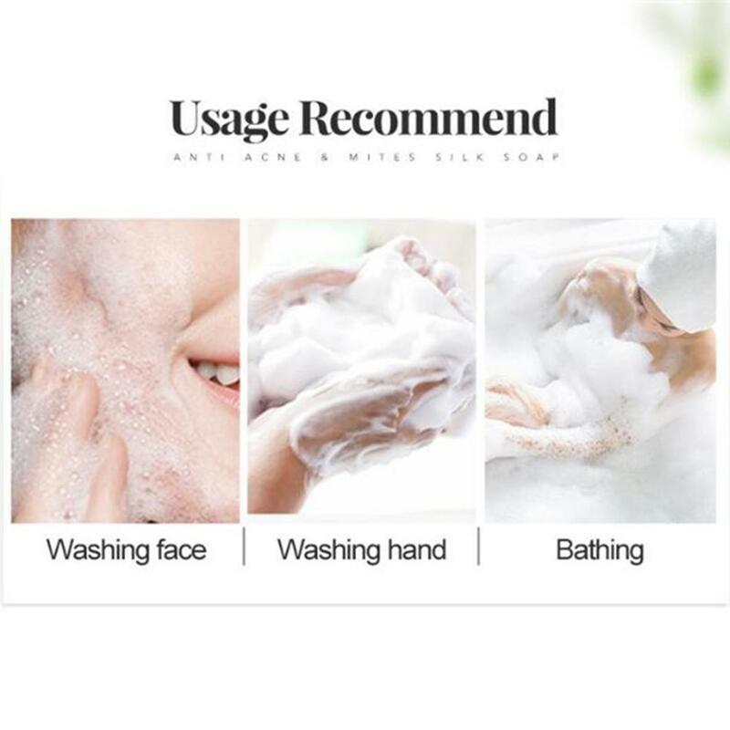 Sabonete manting mites acaris, remoção de bactérias, sabonete limpo para controle de oleosidade da pele do rosto, cuidados com acne, sabonete artesanal de ervas