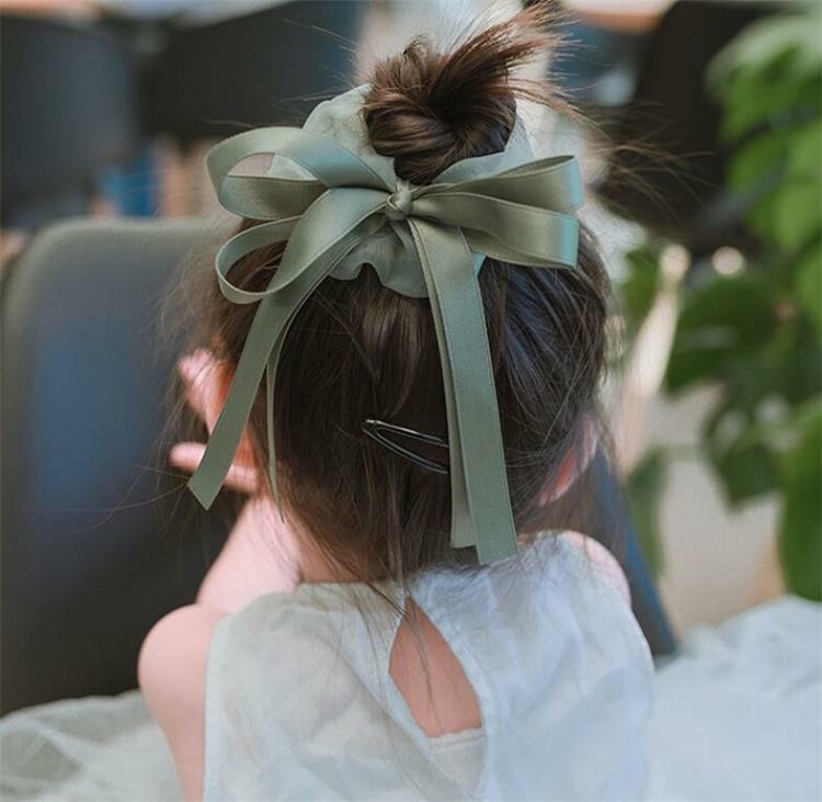 Детский галстук-бабочка для волос для девочек Милая веревка для волос в Корейском стиле кольцо для большого кишечника резинка для волос мил...