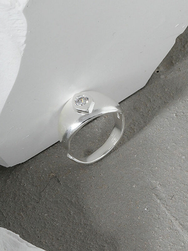 S'STEEL 925 Sterling Silver Korean Irregular Zircon Devil's Eye Ring Gifts For Women Adjustable Rings 2021 Trend Fine Jewellery