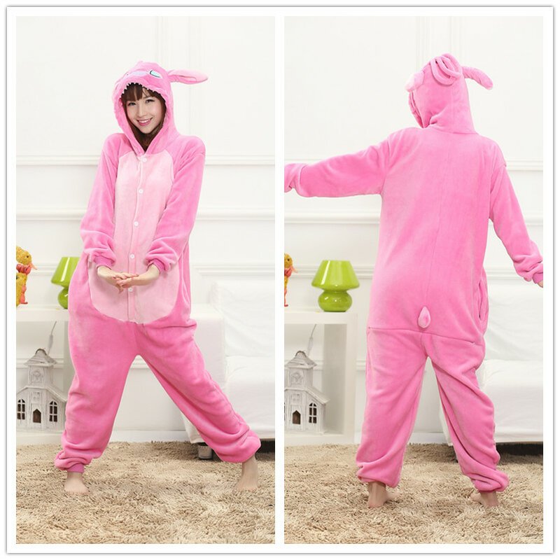 Kigurumi-Pijama de unicornio de punto de Animal para mujer, ropa de dormir divertida de franela, suave y cálida, Mono de una sola pieza para casa y la noche