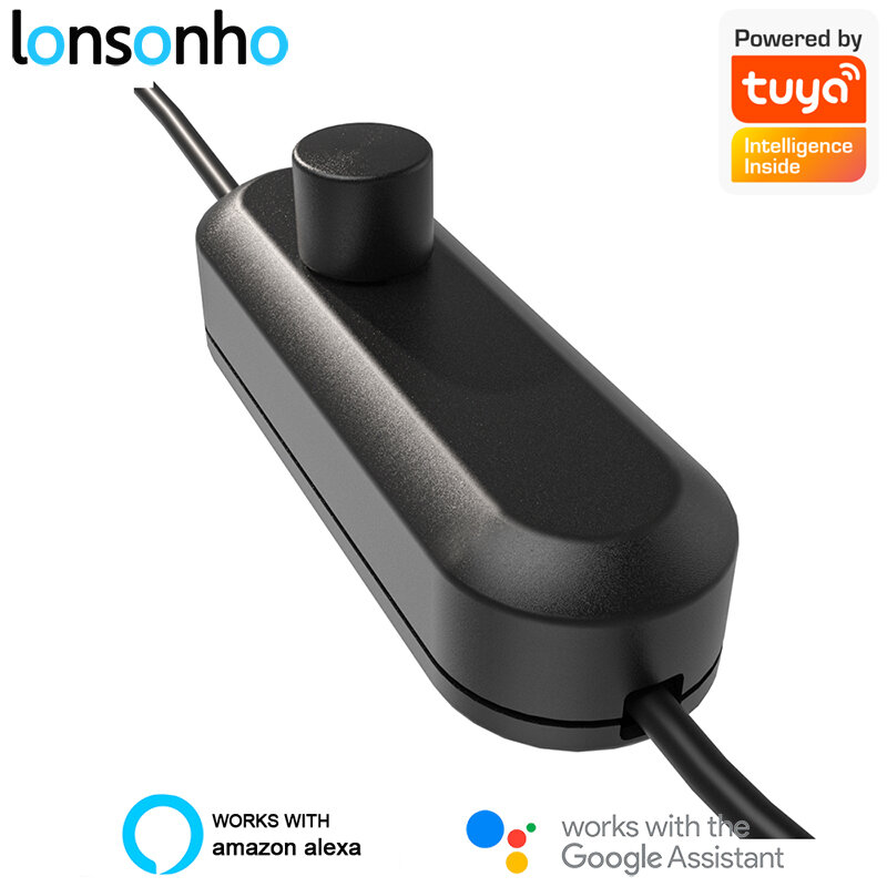 Lonsonho Tuya Smart Life WiFi Smart Cord Dimmer Switch AC Trailing Edge 220V Min Brightness Adjustable Works Alexa Google Home
