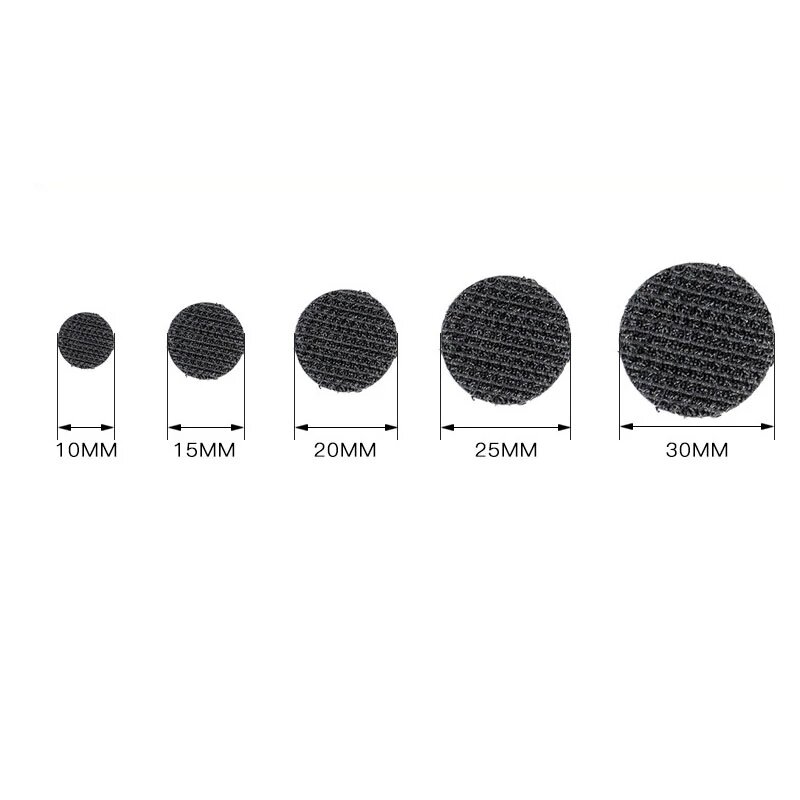 Velcro Dots Pita Pengencang Diri Perekat Pita Perekat Kuat Lem Ajaib Stiker Bulat Koin Kait Pita Lingkaran 10/15/20/25Mm