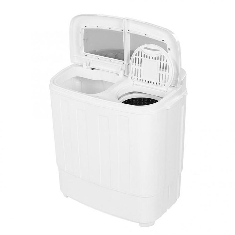 11lb Washing Machine Automatic Twin Tub Laundry Washer Rotating Turbines Spin Dryer Bucket Clothes Cleaning Machine 110V 220V
