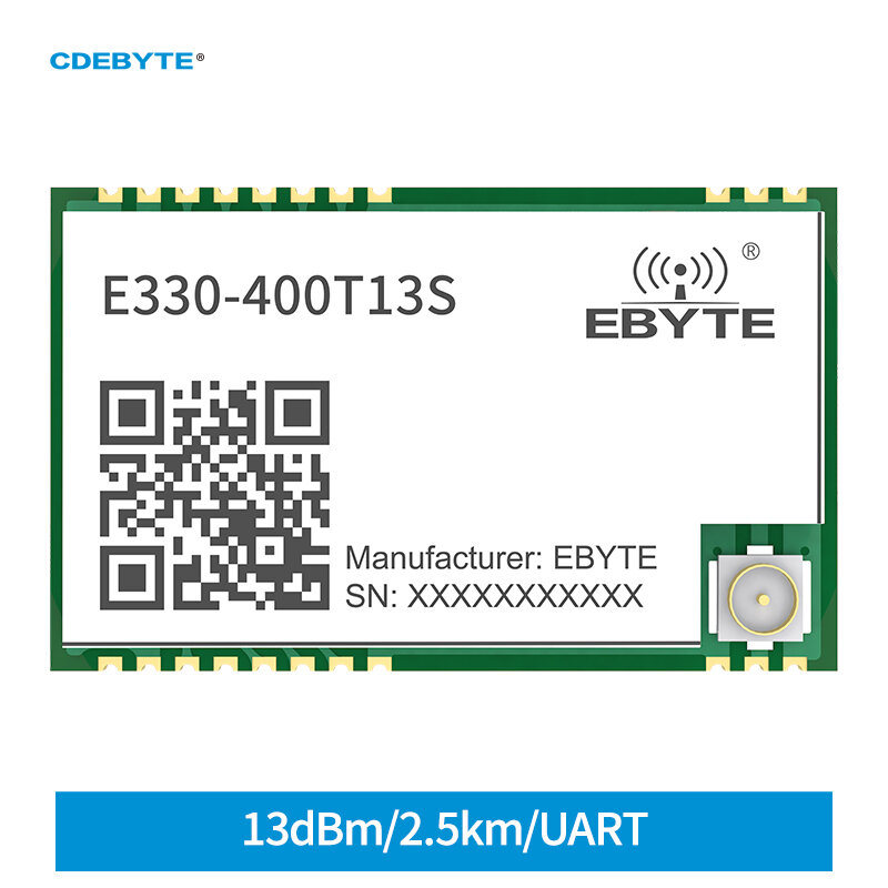 E330-400T13S IoT 433MHz 470MHz inalámbrico de bricolaje Módulo de puerto serie UART 2,5 km 13dBm IPEX sello agujero de los países menos adelantados transceptor largo alcance fácil
