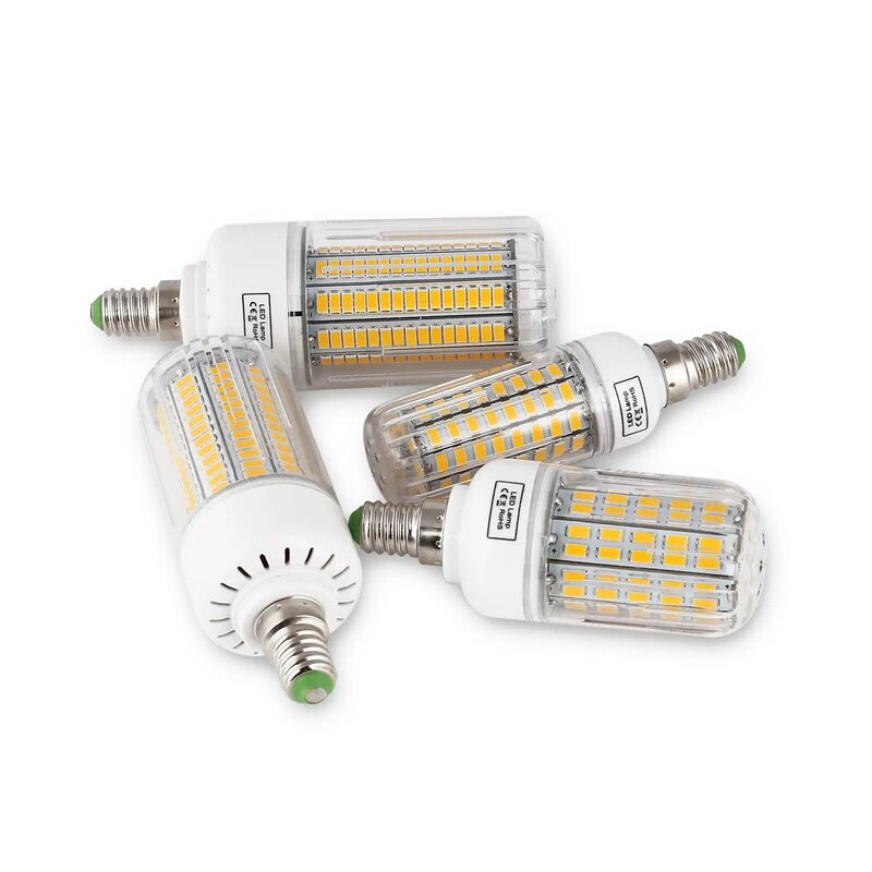 Ampoule-bom 12W 15W 20W 25W 30W LED 옥수수 전구, E14 나사베이스 5730 SMD 밝은 흰색 시원한 따뜻한 램프 홈 데코