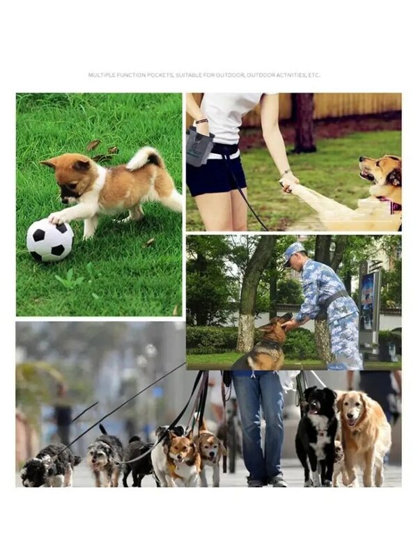 Bolsa de treinamento para cachorros portátil, bolsa com alça de ombro e cintura para treino de animais de estimação
