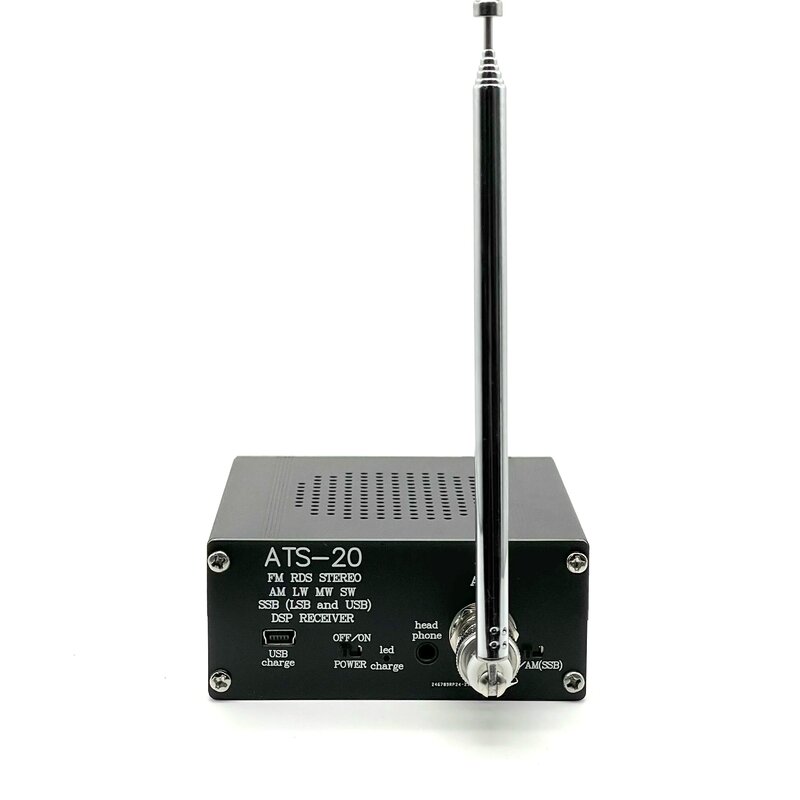 Récepteur Radio toutes bandes assemblé SI4732 FM AM (MW & SW) SSB (LSB & USB) avec boîtier de haut-parleur d'antenne de batterie au lithium
