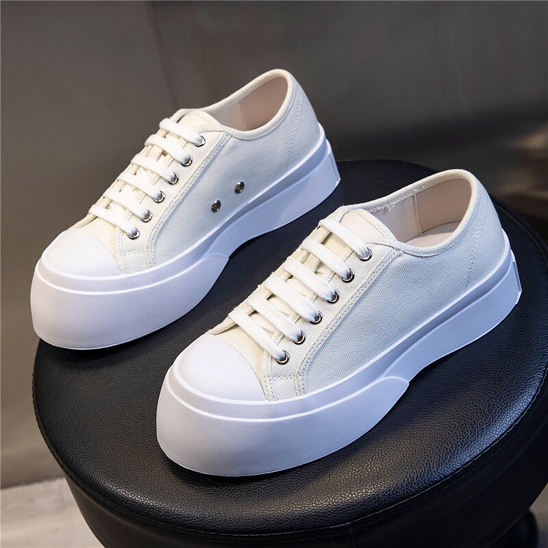 AIYUQI-Zapatillas de lona informales para mujer, zapatos vulcanizados planos de boca poco profunda, novedad de verano, 2021