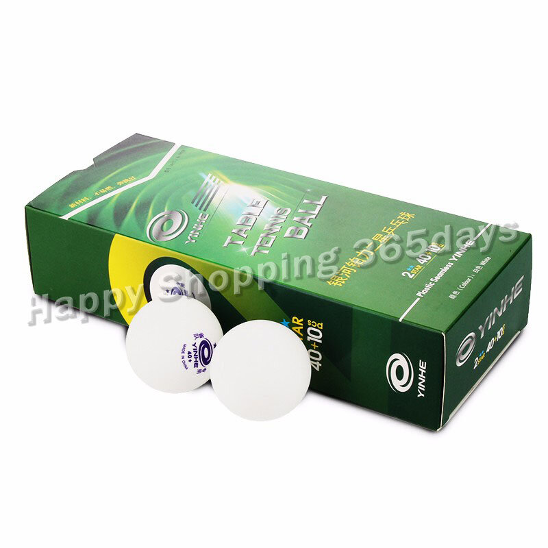 YINHE 2-Star Seamless Plastic Table Tennis Balls Poly Ping Pong Balls