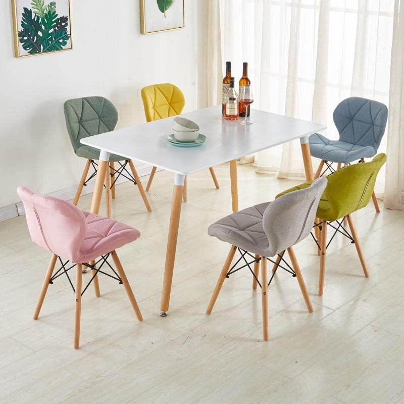 Cadeiras de jantar para casa, Simples, American Retro Butterfly Chairs, Sala de estar nórdica, Sala de jantar, Estudo