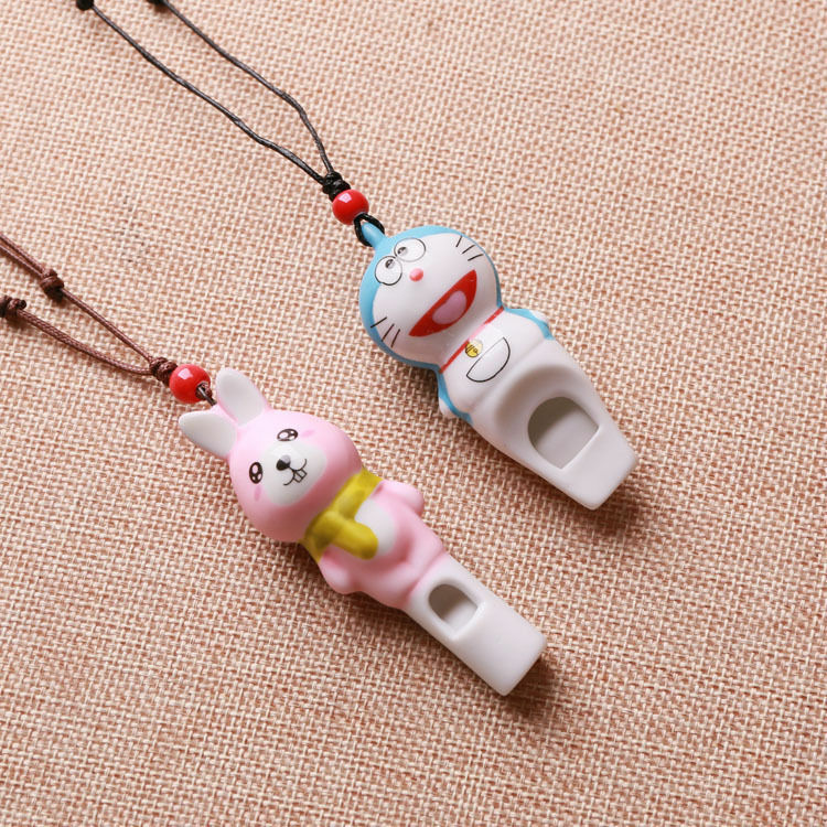 Disney Cartoon Animal Ceramic Whistle Children's Toy Necklace Birthday Party Gift Collection Game Whistle