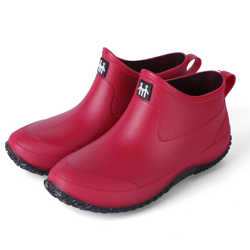Botas de chuva unisex antiderrapantes, calçados de trabalho, à prova d'água, leves, para área externa, contra chuva, tamanho 35-44