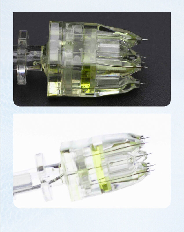 Microaguja de mesoterapia reemplazada para relleno dérmico, cristal, 5 pines, Corea