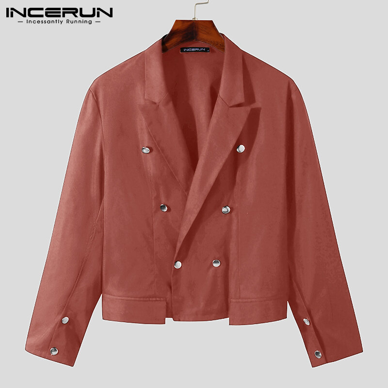 Fashion Casual Men's Jackets Coat Well Fitting Solid Comfortable All-match Simple Leisure Streetwear Jackets S-5XL INCERUN 2021