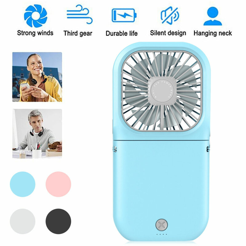 Portable Mini Fan Handheld Lipat Tas untuk Home Office Meja Kecepatan Disesuaikan USB Rechargeable Kipas Angin Air Cooler Perjalanan Luar Ruangan