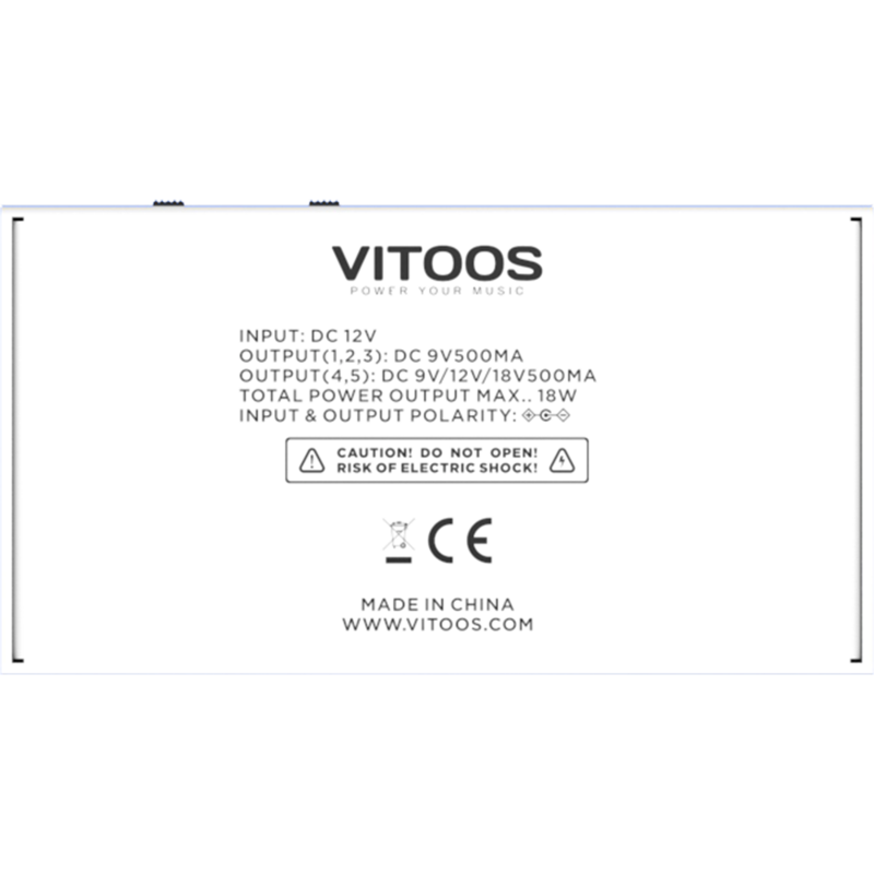 VITOOS DD5-SV2 Pedal Efek Catu Daya Sepenuhnya Terisolasi Penyaring Riak Pengurangan Kebisingan Daya Tinggi Efektor Digital