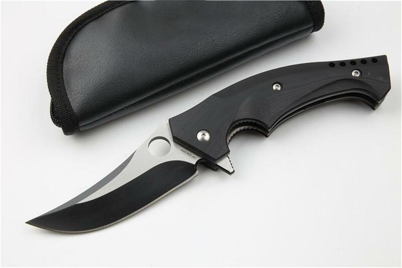 Cuchillo plegable C196 con mango G10, cuchillo protector de bolsillo de alta calidad, dureza, polvo, acero S110V, defensa de seguridad para exteriores, HW238