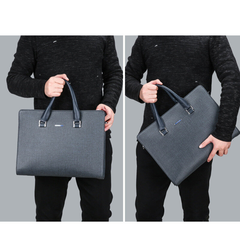 2023 New Business Men's Bag Travel Portable Briefcase PU Leather Men Single Shoulder Diagonal Laptop Computer Bags Male Handbag