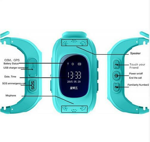 Brand Fashion Anti-Lost SOS GPS Locator Tracker Smart Watch Kids Children Boy Girl Wrist Watch Relogio for iOS Android H8203