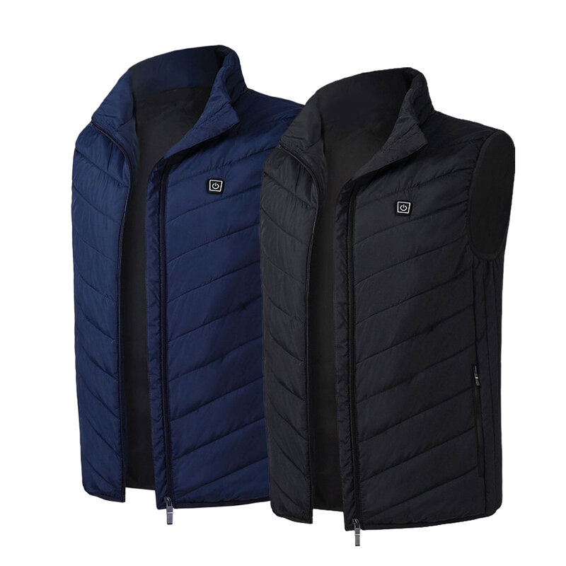 Plus Size S-6XL Heating Vest 9 Zones Heated Vest Men Women Usb Heated Jacket Thermal Clothing Hunting Vest Winter Heating