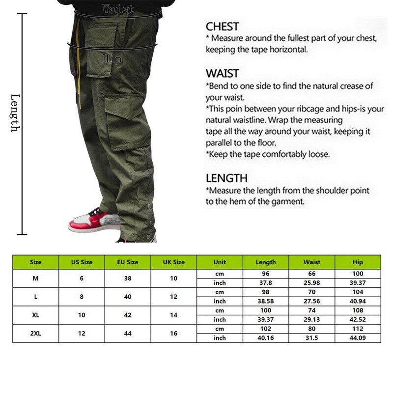 กางเกง Cargo ผู้ชาย2021 Hip Hop Streetwear Jogger กางเกงแฟชั่นกางเกง Multi-Pocket ลำลอง Joggers Sweatpants กางเกงผู้ชาย
