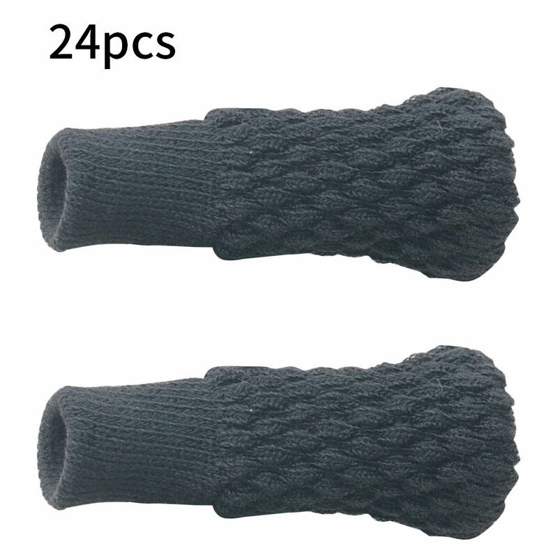 24PCS calzini per sedie a maglia sedia elastica piedi per gambe coperture antiscivolo piedini per mobili spessi scarpe in gomma per proteggere il pavimento in piastrelle