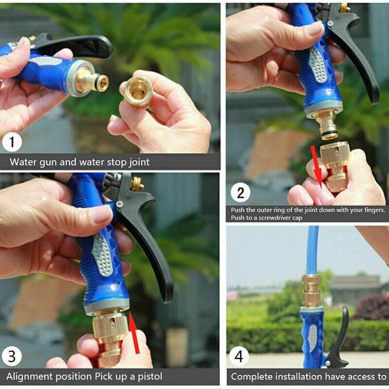 Messing-Coated Slang Adapter, 1/2 "Quick Connect Swivel Connector Tuinslang Koppeling Systemen Voor Watering Irrigatie