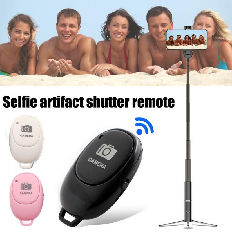 Bluetooth-botão de controle remoto compatível sem fio controlador auto-temporizador câmera vara obturador telefone selfie para ios/android