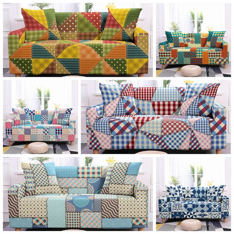 Modern Plaid Elastic Sofa Cover Slipcover for Bedding Living Room Armchair Couch Corner Cover 1/2/3/4 Seat seat cover