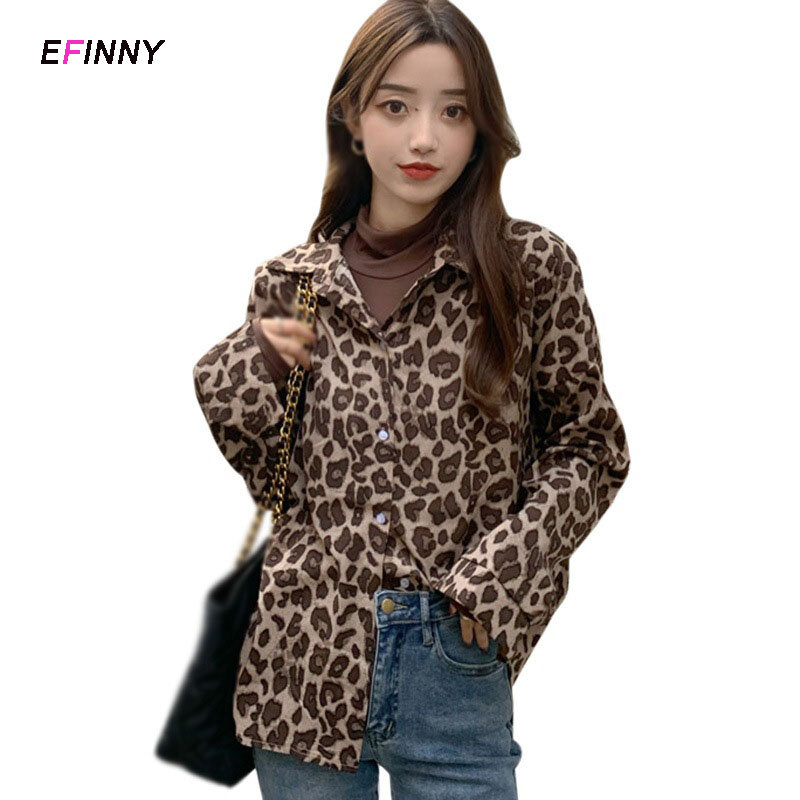 Top leopard de leopardo, blusa feminina manga comprida, roupa para mulheres, roupa de verão para balada