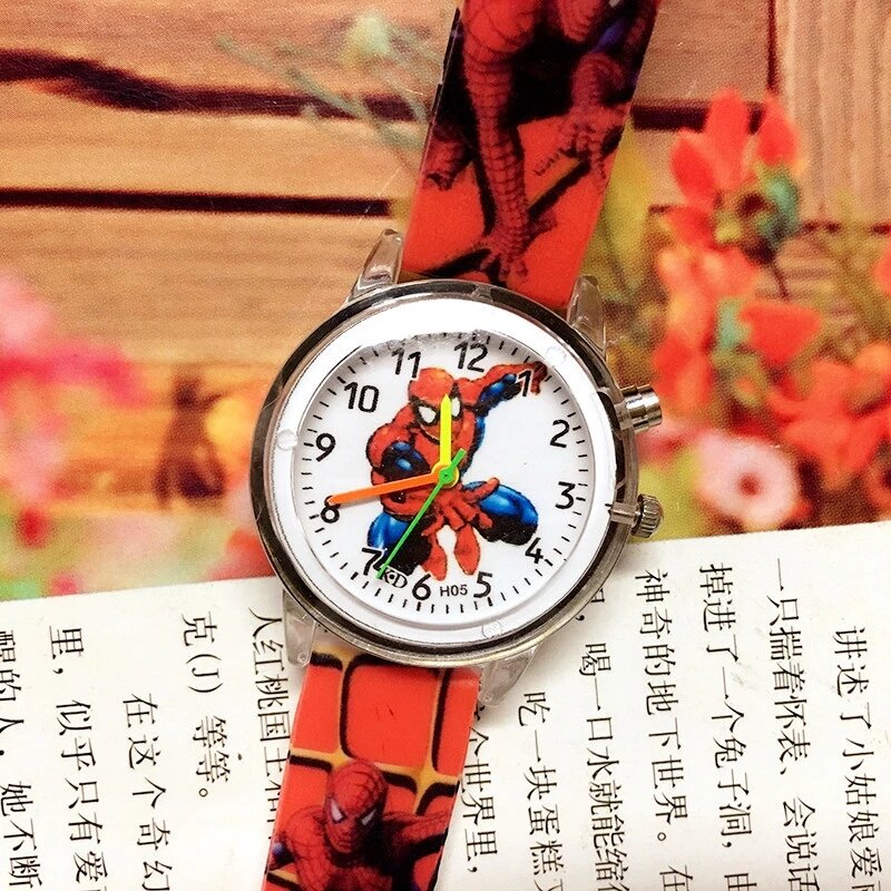 การ์ตูนน่ารักสีสันสดใสซิลิโคนควอตซ์นาฬิกาเด็กเด็กBoysGirlsแฟชั่นส่องสว่างนาฬิกาข้อมือนาฬิกา