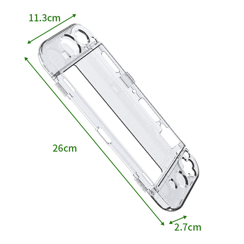 Carcasa transparente OLED para Nintendo Switch, carcasa protectora de cristal para mando de NS, PC, accesorios para videoconsola