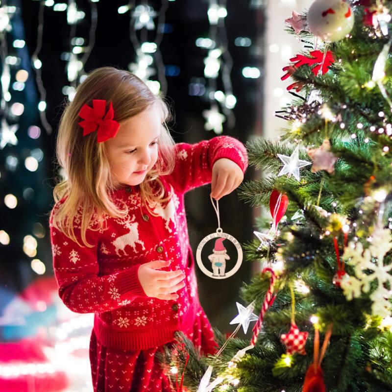 1 pz ornamenti natalizi per la casa decorazione romantica per feste pendenti personalizzati in legno per alberi di natale bar per la casa forniture per feste