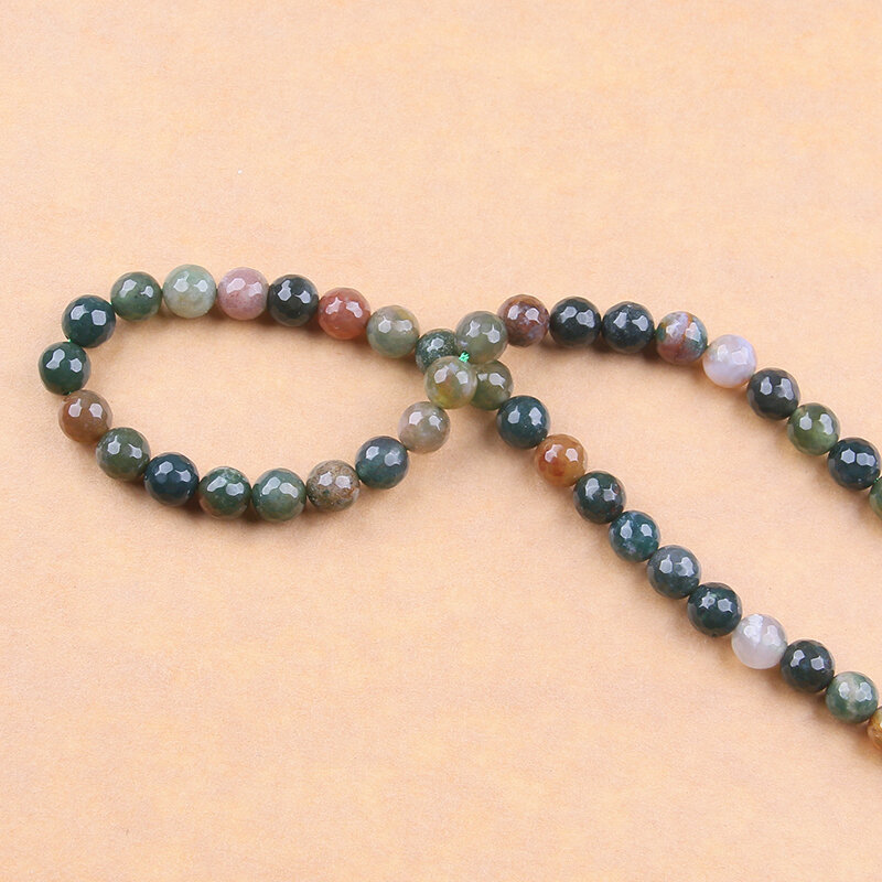 Perline distanziate allentate in agata sfaccettata di miscelazione del colore di qualità per gioielli che fanno accessori per braccialetti fai-da-te (scegli la dimensione 4 6 8 10 Mm)