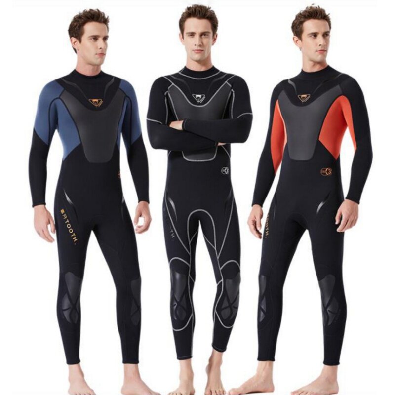 Pakaian Menyelam Pria Tubuh Penuh Neoprene Wetsuit Menyelam Snorkeling Wetsuit Bawah Air Lengan Panjang Baju Renang Berselancar Musim Panas Baru