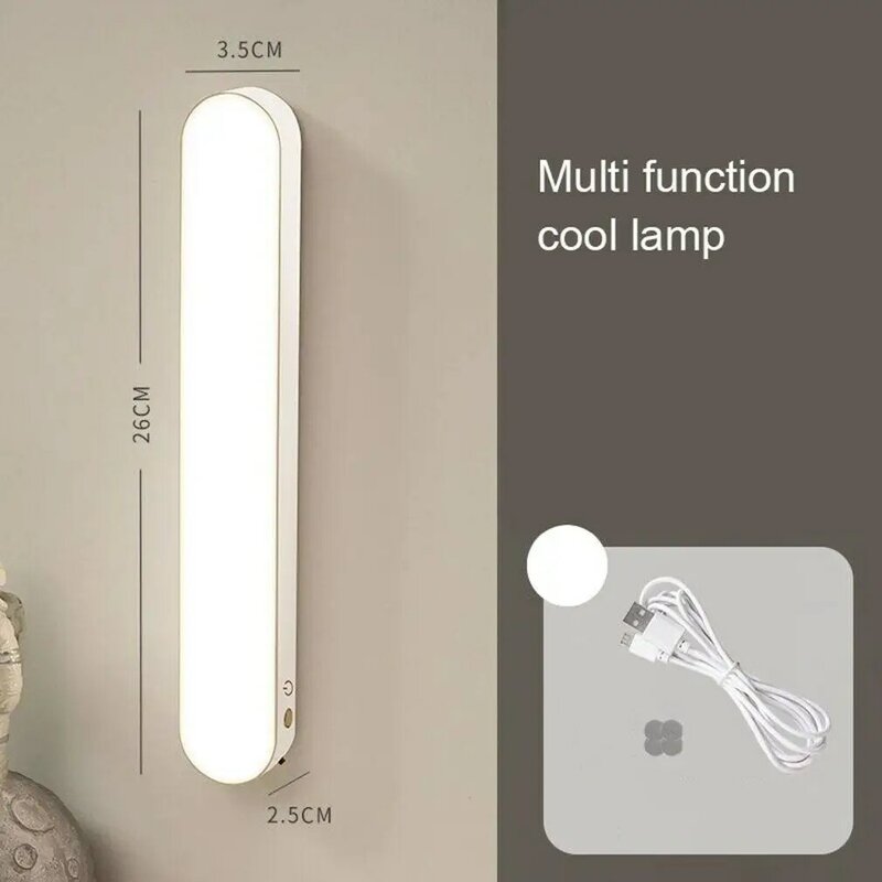 Luz Nocturna LED con Sensor de movimiento PIR, lámpara nocturna inalámbrica recargable por USB para cocina, armario y sala de estar, escaneo manual, 30 CM