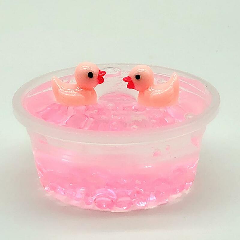 DIY Duck Fluffy Foam Crystal Slime Putty Scented Clay Stress Relieve Kids Toy