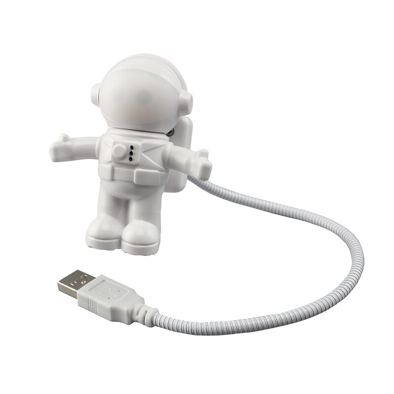Flexible USB LED Reading Light Lamp Computer Spaceman Astronaut USB Night Light Notebook Reading Table Lamp Home Decoration