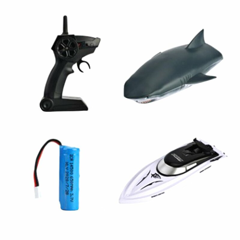 Bateau rapide requin télécommandé, jouet de 2.4G, échelle 1:18, haute Simulation, piscine, salle de bain, bateau requin télécommandé