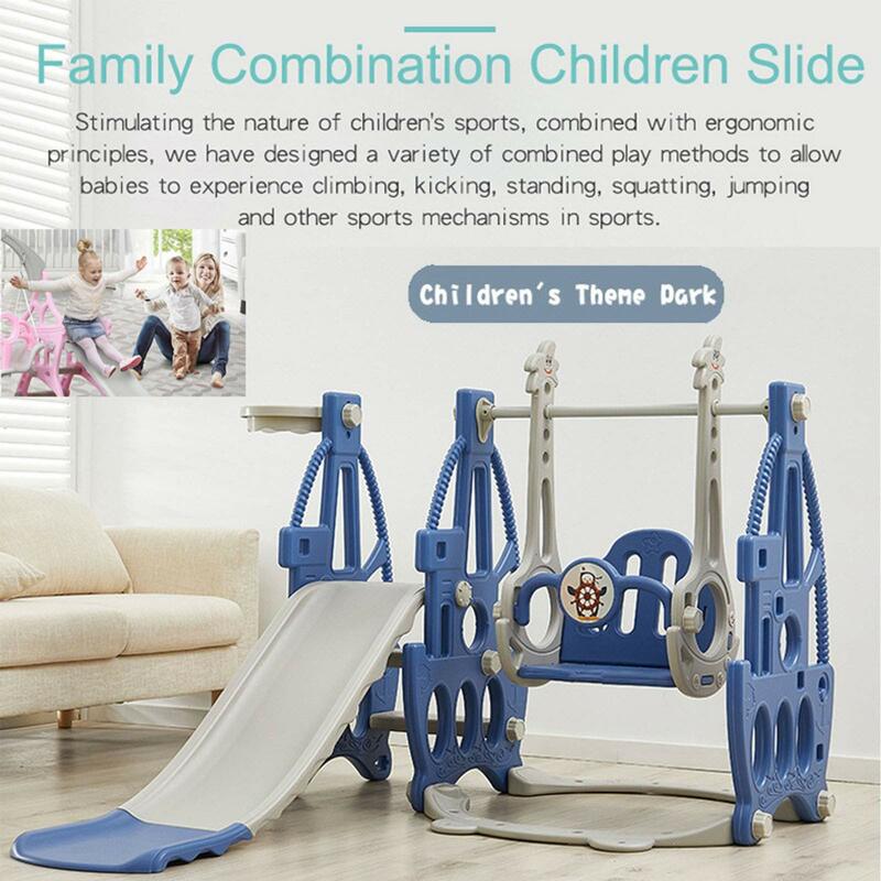 Scivoli e altalena combinazione per bambini Indoor Home Infant grande parco divertimenti combinazione giocattolo 3 in 1 gioca giocattoli Baby Slide