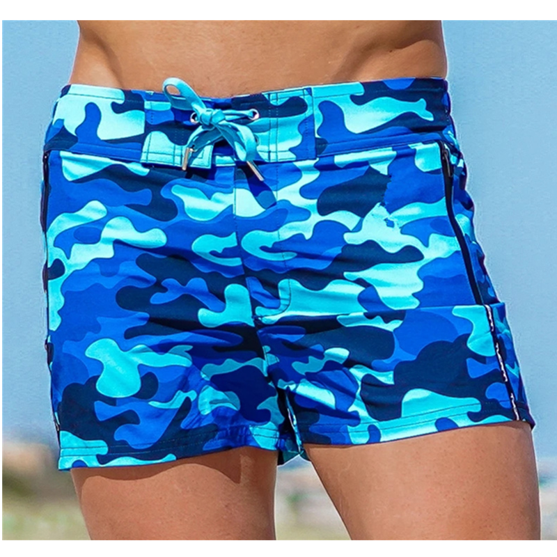 Pantalones cortos de baño con forro de malla para hombre, bañador de secado rápido, para playa, a la moda, novedad