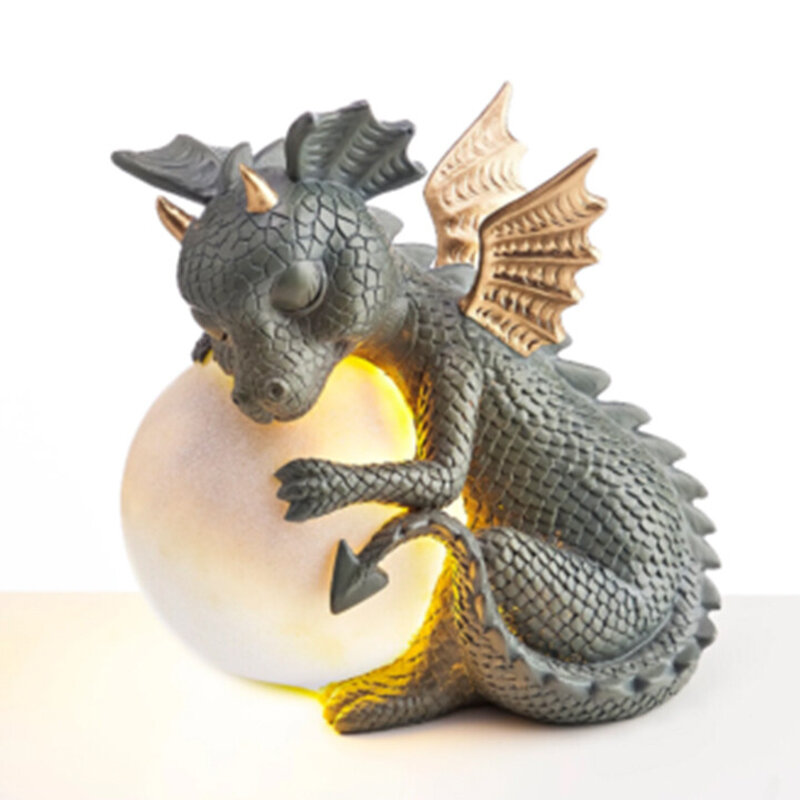 Mysticalls Tuin Dragon Mediteerde Standbeeld Verzamelen 16Cm Hars Ornament Dinosaurus Vorm Sculptuur Outdoor Yard Decoratie