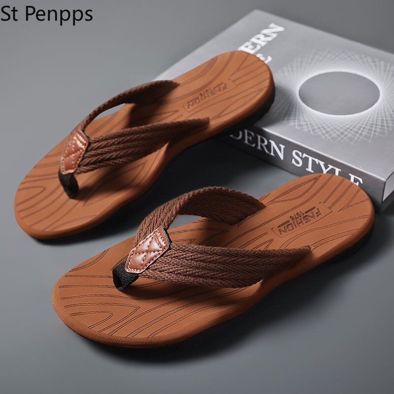 Coslony flip flops for Men Slippers Summer Outdoor Slippers Beach Male Soft Bottom Non-slip Slippers Shoes indoor slippers