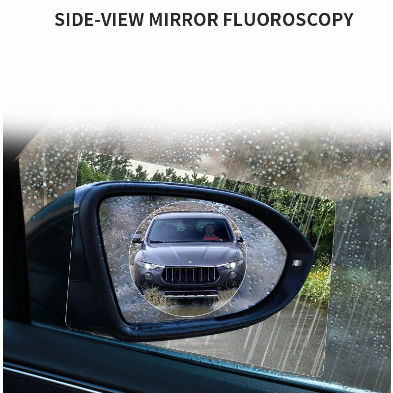 車の窓用保護ミラー,防曇膜,防水,ガラス表面,車のステッカー,2個