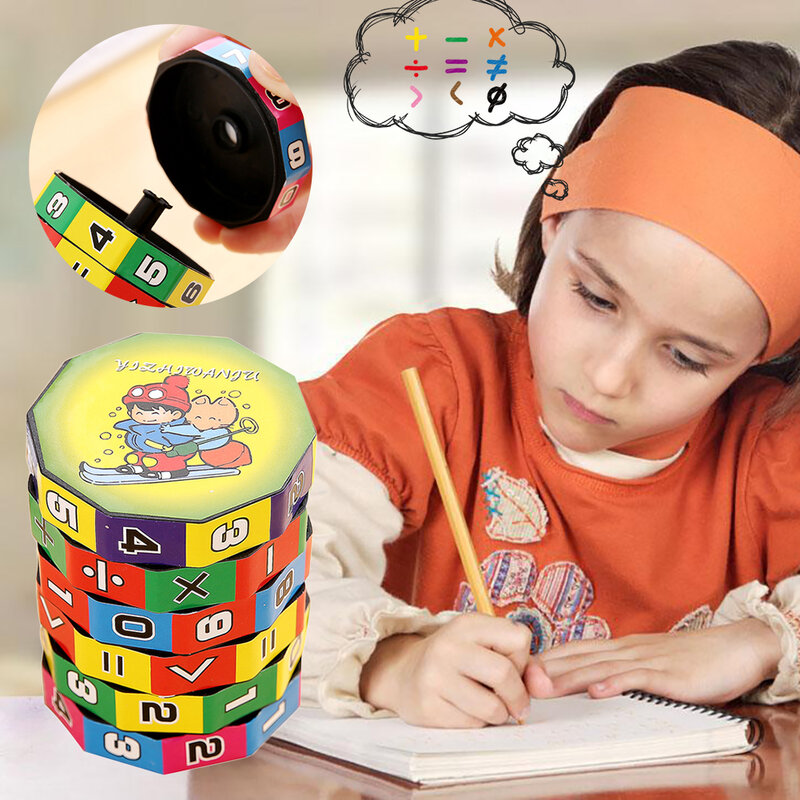 Cubo mágico cilíndrico de brinquedo, quebra-cabeça educacional, ajuda para crianças ao aprendizado