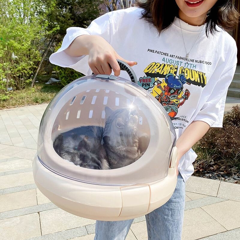 Viagem pet transportadora bolha bolsa para cão gato portátil cúpula companhia aérea aprovado espaço cápsula ao ar livre respirável pet saco