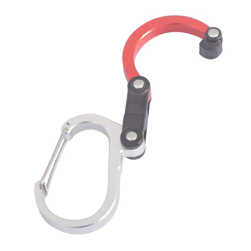 Hybrid Gear Clip - Carabiner Rotating Hook Clip Non-Locking Strong Clips for Camping Fishing Hiking Travel Backpack Out