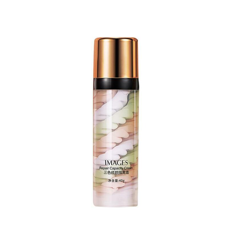 Três-cor protetor solar creme hidratante clarear a pele conjunto controle tom protetor solar nude maquiagem natural isolamento óleo a7x1
