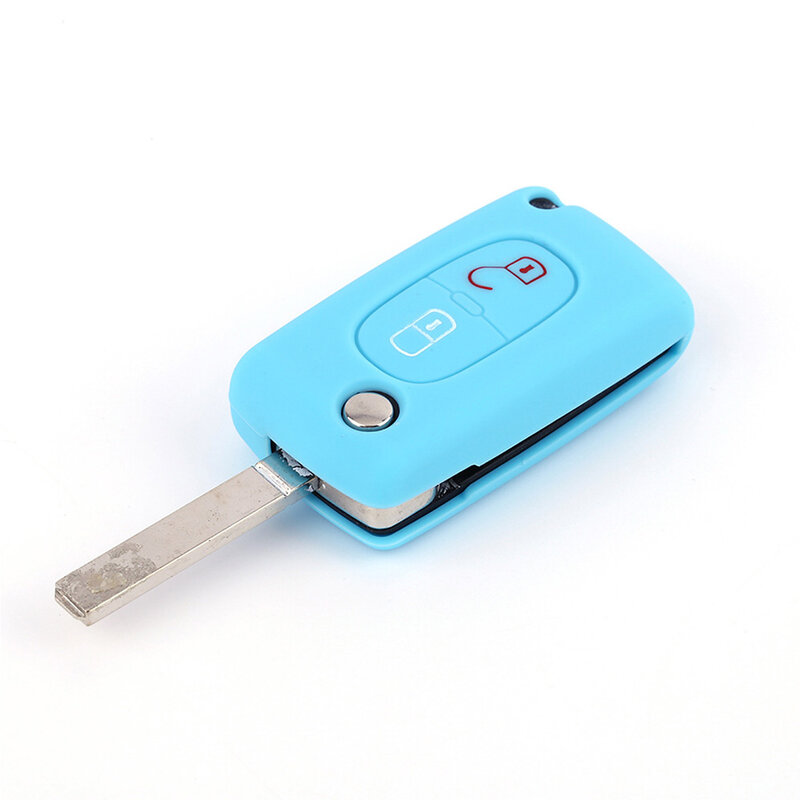 غطاء مفتاح السيارة من السيليكون ، غلاف مفتاح التحكم عن بعد ، متوافق مع بيجو 308 ، 408 ، 207 ، 107 ، Coolbestda